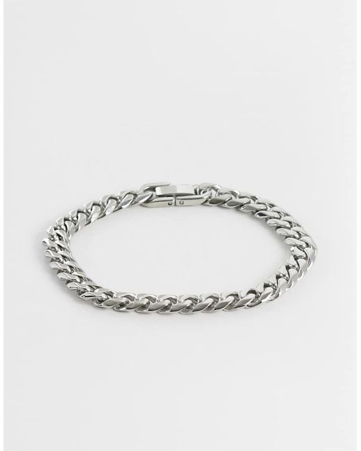 ASOS Metallic Waterproof Stainless Steel Chain Bracelet for men