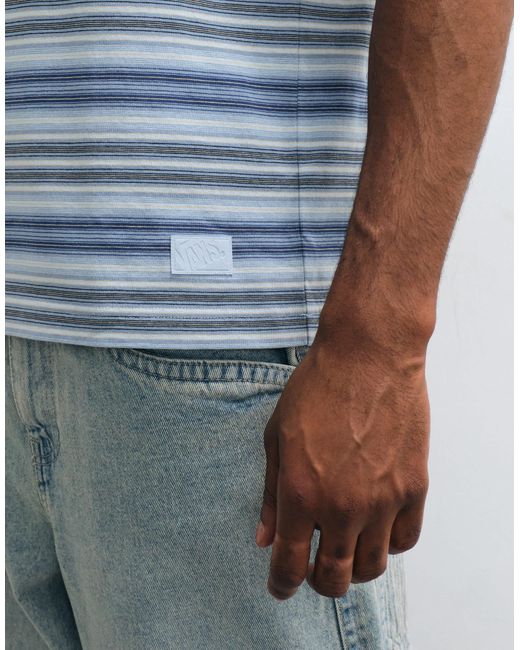 Pull ample à manches courtes rayé clair Vans pour homme en coloris Blue