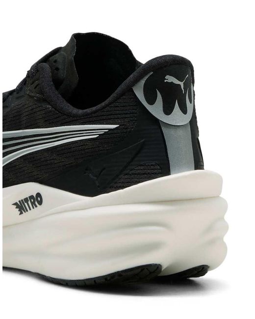PUMA White Deviate Nitro 4 Running Trainers