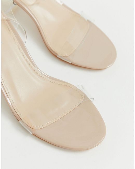 public desire afternoon mid clear heeled sandals