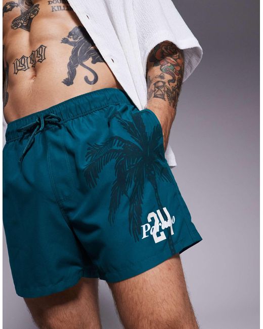 ASOS Green Swim Shorts for men