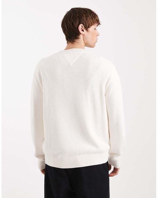 Tommy Hilfiger White Signature Graphic Logo Jumper for men