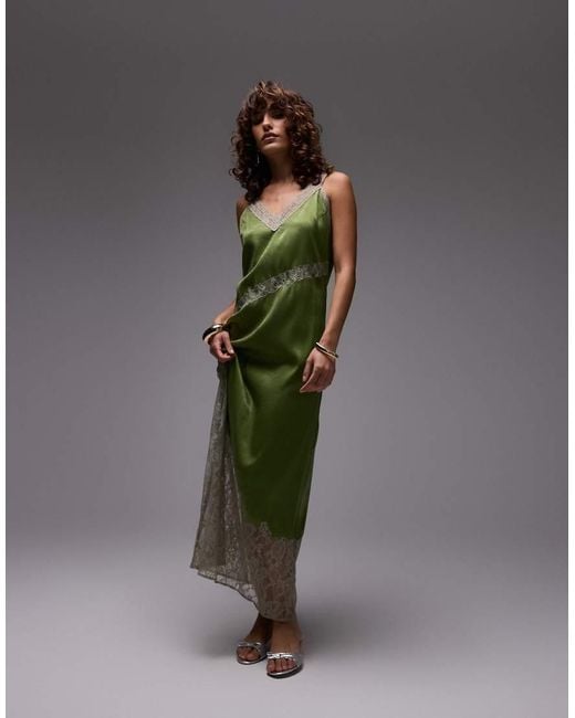 topshop green lace bodycon dress Cutwork Insert Midi in Soraya is our delicate