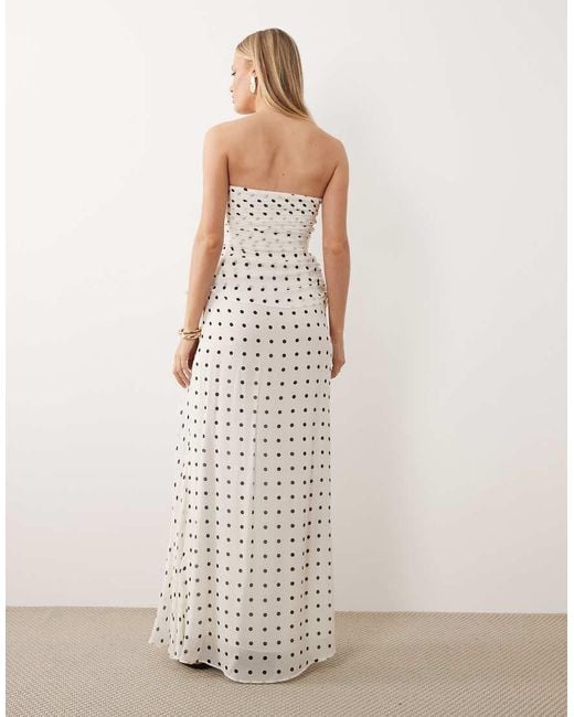 Mango White Off Shoulder Maxi Dress