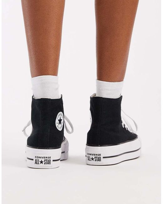 Converse Black Chuck Taylor All Star Lift Platform Hi Sneakers