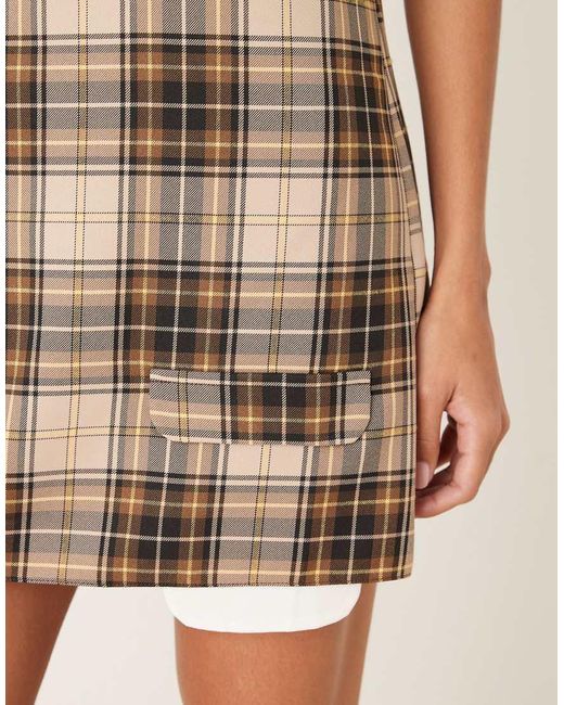 ASOS Natural Scoop Neck Mini Shift Dress