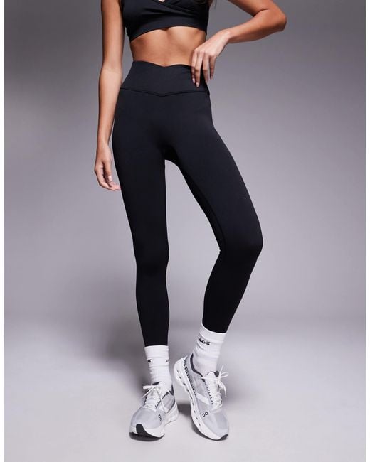 4505 Blue Wrap High Waist Seamless Gym Leggings