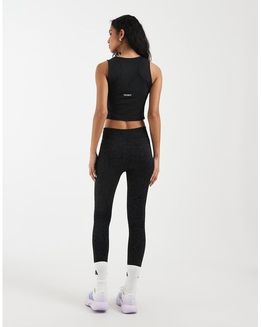 Adidas Originals Black Adidas Training Knitted Full Length Leggings