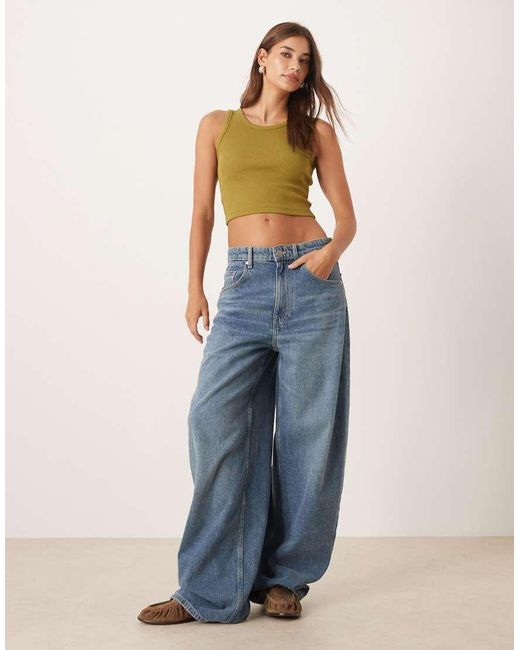 JJXX Green Fallon Ribbed Cropped Vest
