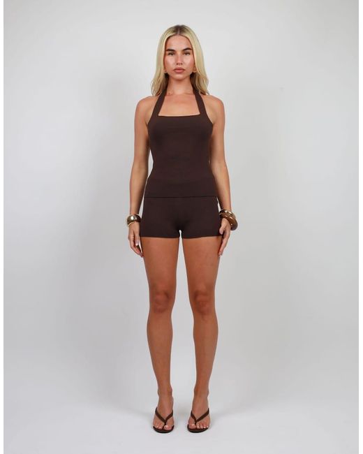 SIMMI Blue Knitted Mini Shorts