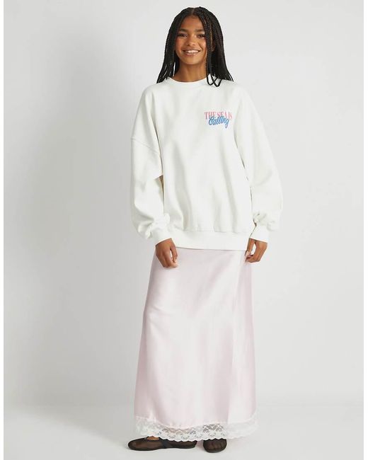 Skinnydip London White London The Sea Is Calling Sweatshirt