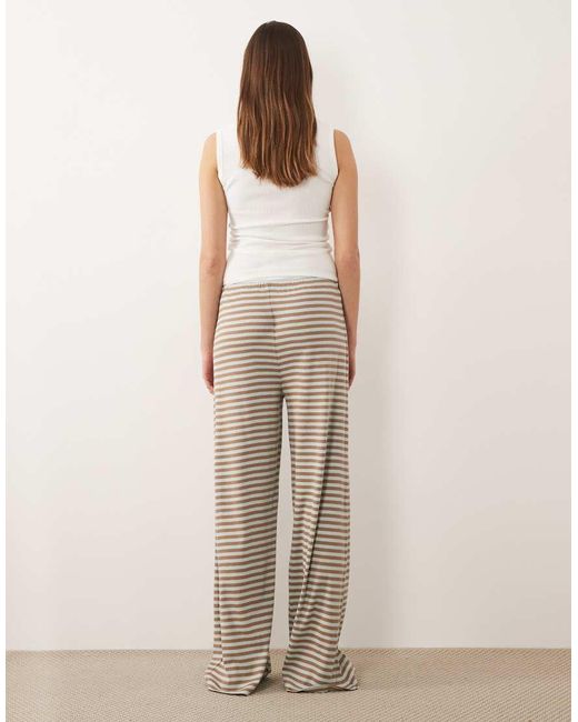 ASOS Natural Asos Design Tall Mix And Match Wide Leg Pyjama Pants
