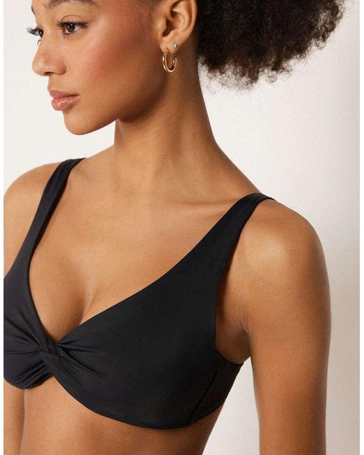 Calzedonia Black Fuller Bust Balconette Bikini Top Premium Sculpt