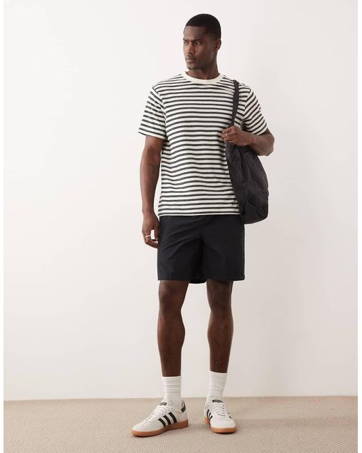 New Look White Pull On Parachute Short for men