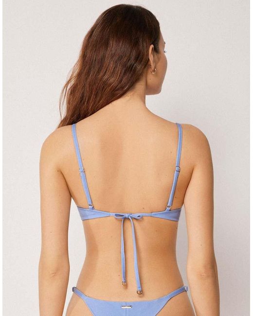 Calzedonia Blue Premium Fit Brassiere Bikini Top