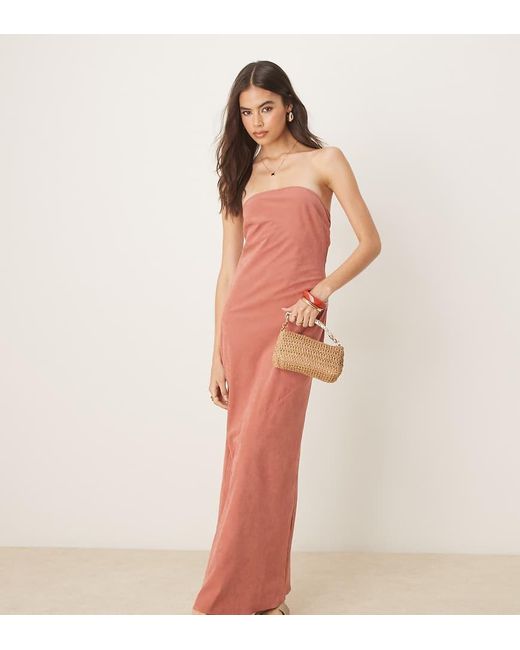 ASOS Orange Asos Design Tall Bandeau Maxi Dress