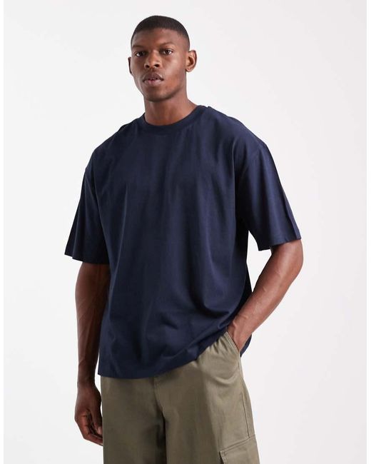 T-Shirt Basic Oversize di ASOS in Blue da Uomo