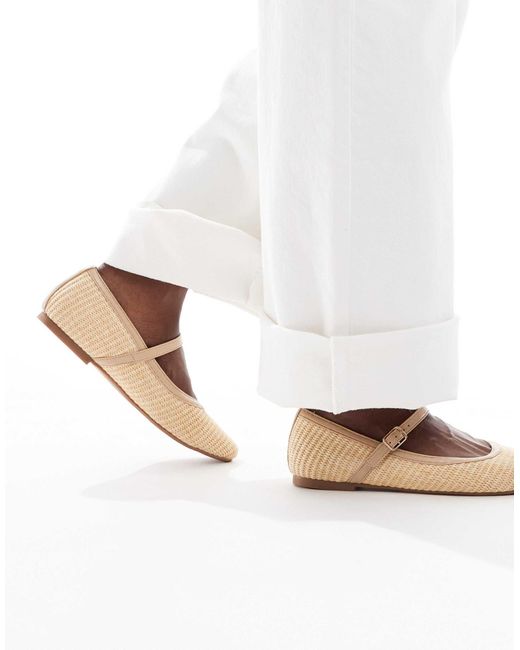 SEQWL White – iris – ballerinas aus bast