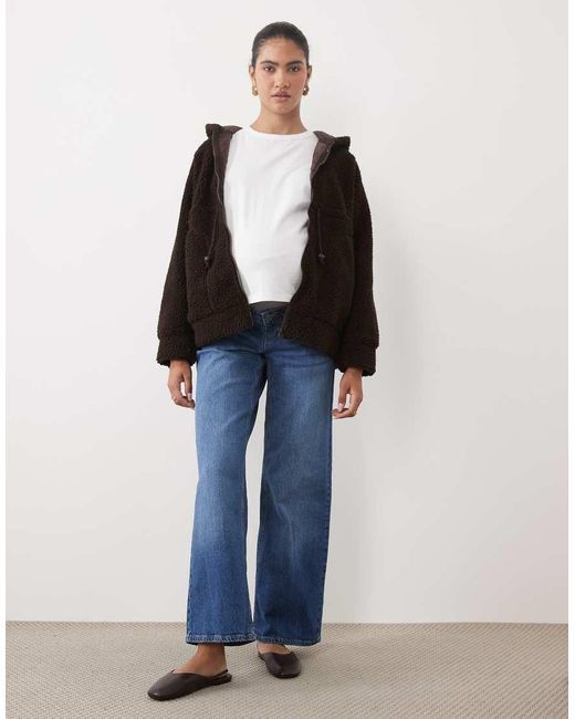 Mama.licious Black Mamalicious Maternity 3-in-1 Teddy Jacket With Removable Front