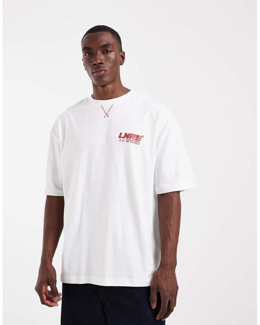 ASOS White Oversized T-shirt With Star Back Graphic for men