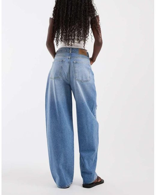 JJXX Blue Sacai baggy Barrel Jeans With Rips
