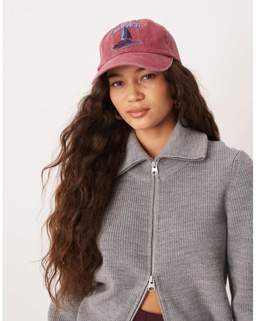 ASOS Sailing Embroide Motif Cap in Brown | Lyst