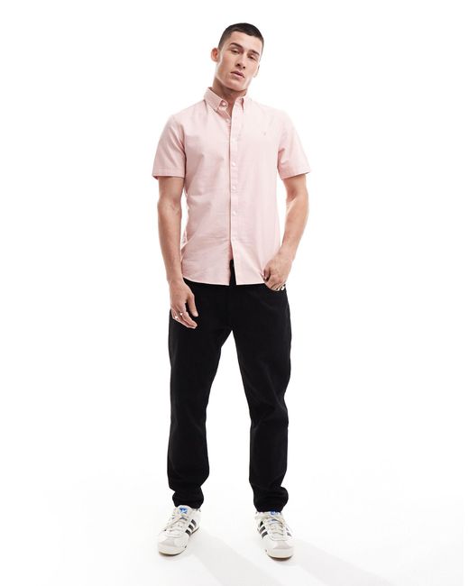Brewer - chemise manches courtes Farah pour homme en coloris Pink