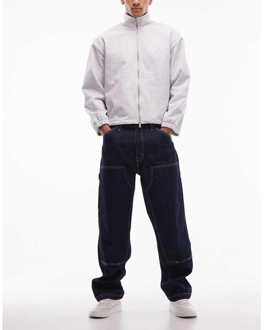 Levi's Blue Workwear 568 Loose Double Knee Jeans for men