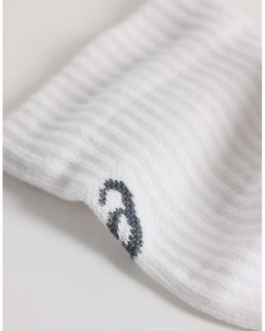 Asics White 3 Pack Crew Sock
