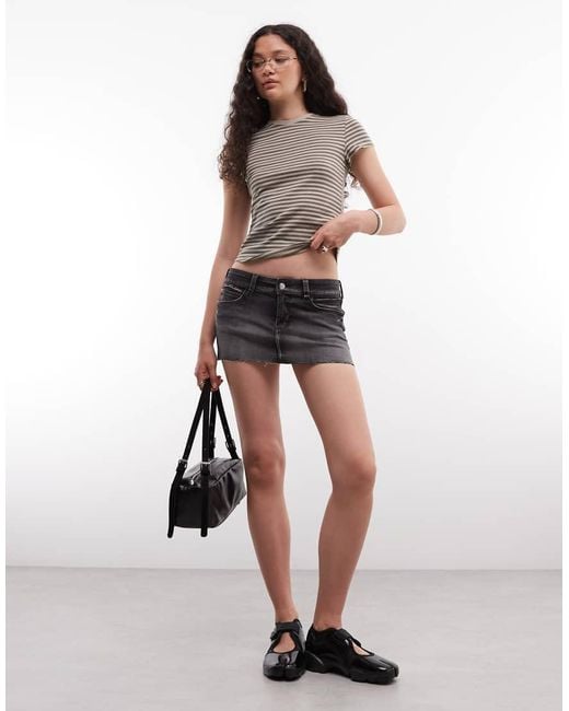 Cheap Monday Black Booty Bei Super Stretch Mini Skirt
