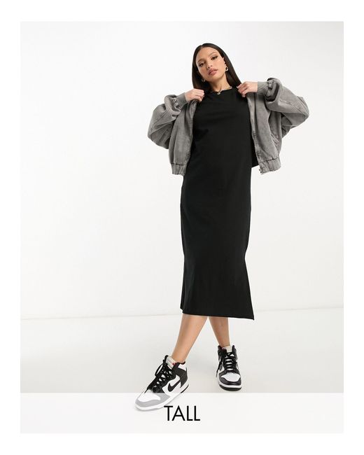 Vero Moda Tall Oversized T-shirt Dress in Black | Lyst Australia