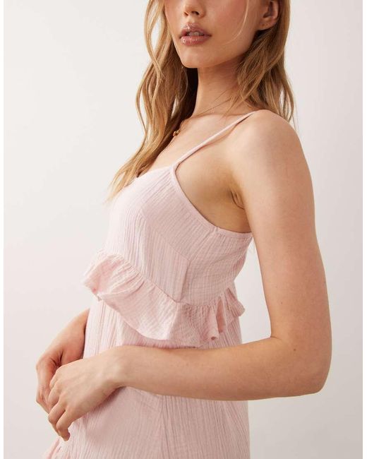 New Look Pink Tiered Mini Sundress