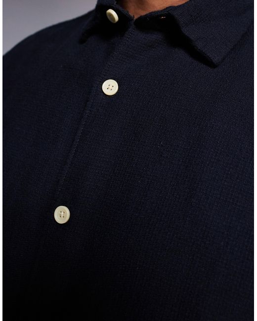 ADPT – kurzärmliges oversize-hemd in Blue für Herren