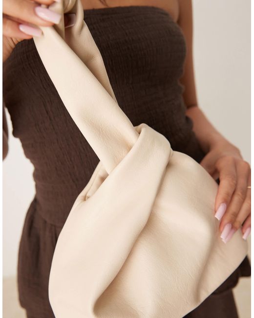 ASOS Natural Soft Loop Grab Clutch Bag