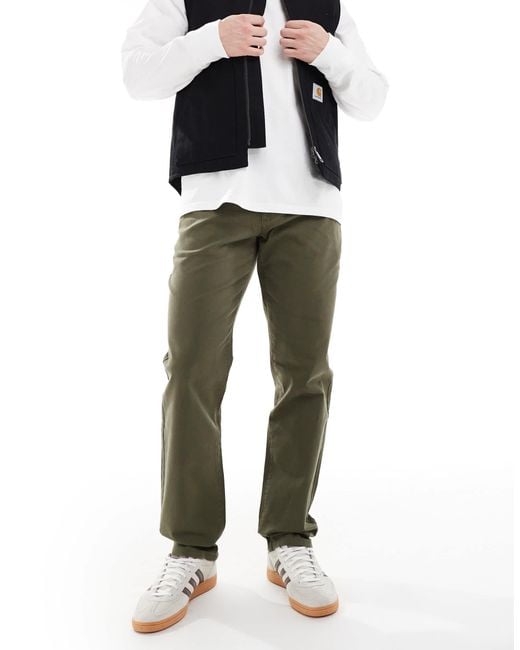 Farah – norwood – gerade geschnittene chinohose in Green für Herren