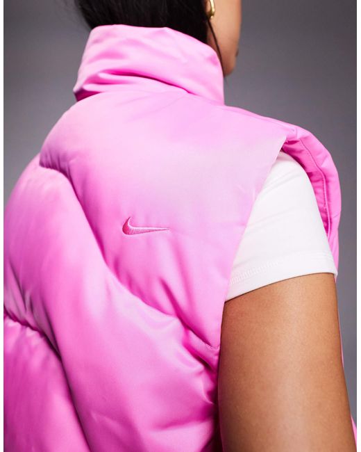Nike Pink Swoosh Series Oversized Down Vest