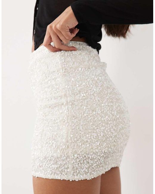 Threadbare Black Sequin Mini Skirt