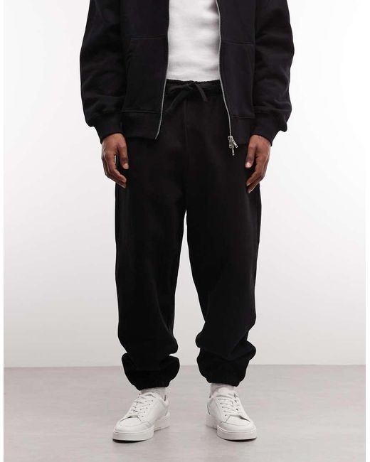 ASOS Blue Premium Heavyweight Relaxed jogger for men