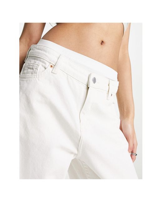 Naoki - jean ample taille basse Monki en coloris Blanc | Lyst