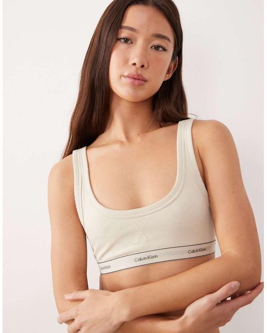 Calvin Klein Brown Heritage Cotton Bralette