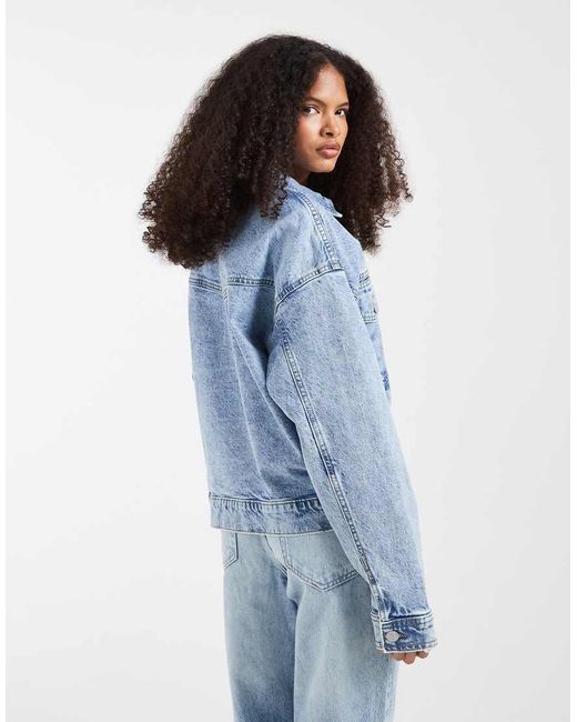 Pieces Blue Trucker Jacket