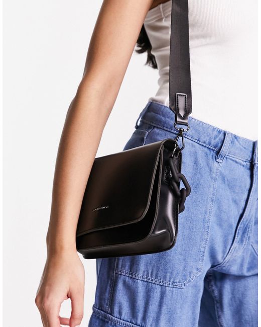Claudia Canova Blue – umhänge-handtasche mit dicker kette