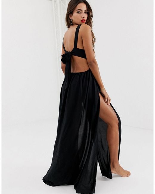 split maxi beach dress
