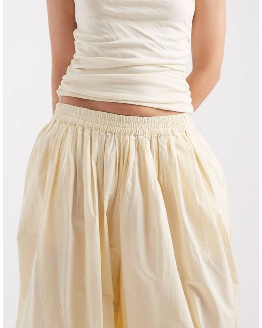 Aware Natural Woven Balloon Trousers With Cuffed Ankle