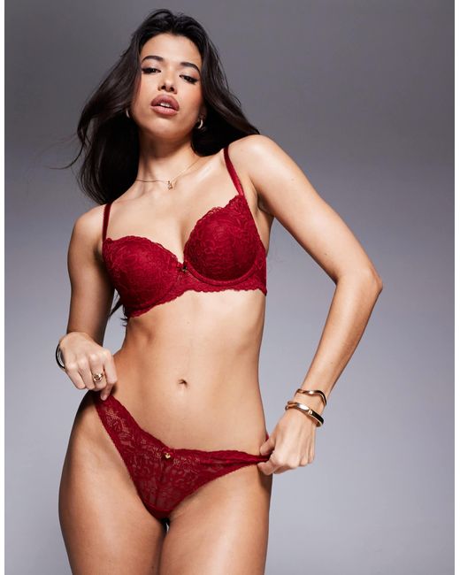 Boux Avenue Red Billie Balconette Bra