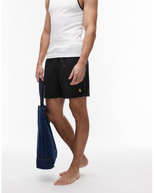 Carhartt White Chase Swim Trunks for men