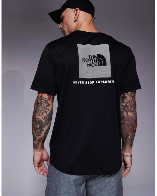 The North Face Black Training 24/7 Box Nse Back Print T-shirt for men