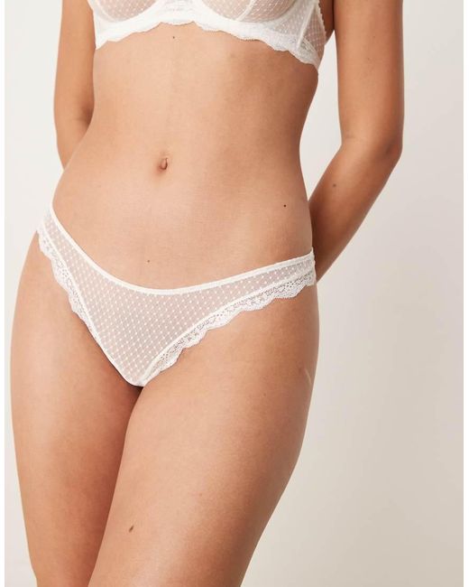Free People Natural Mid Week Lingerie Thong
