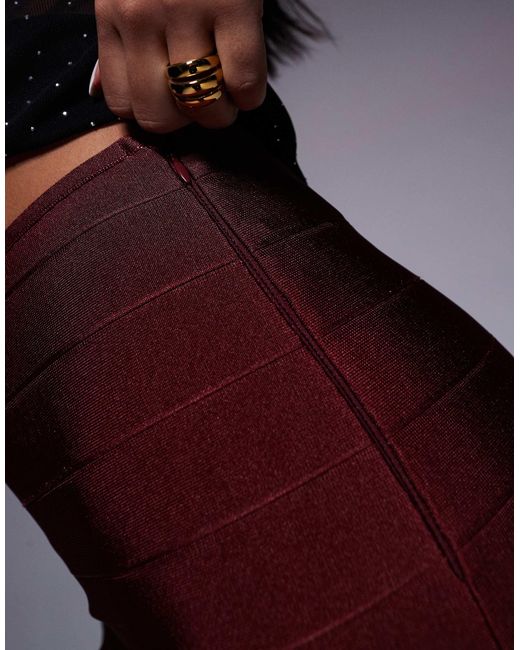 ASOS Blue Bandage Panel Mini Skirt