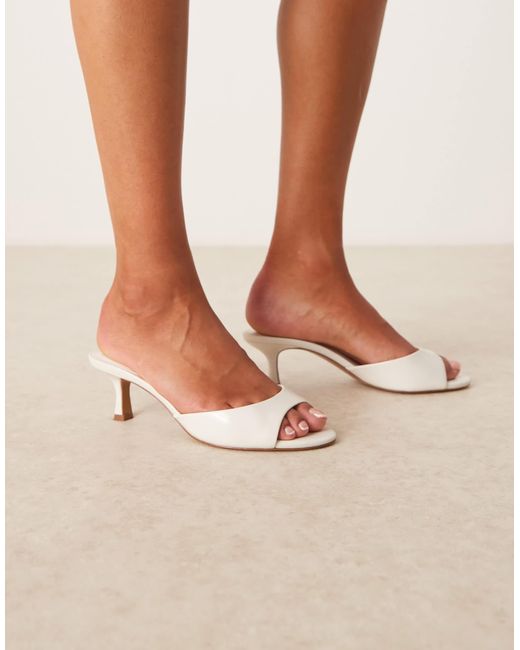 Mango Natural Slingback Kitten Heel